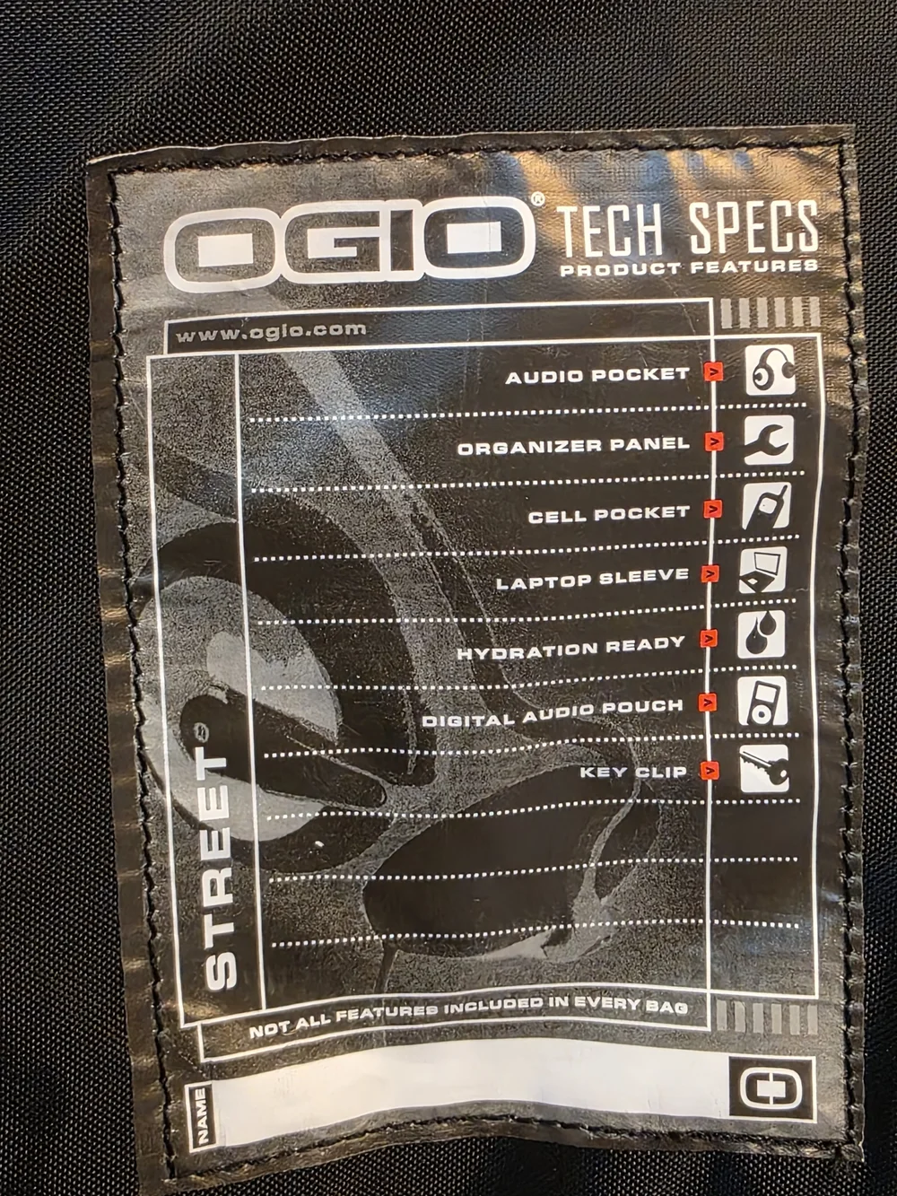 OGIO Tek Spec Black and Gray Laptop Messenger Crossbody Briefcase Bag. NWT